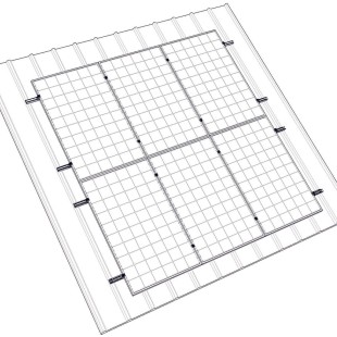 Комплект креплений для 4 солнечных панелей к наклонной крыше